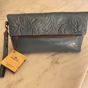 Patricia Nash Valerie blue clutch NWT